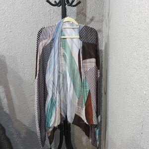 Striped Multicolor Women's Poncho